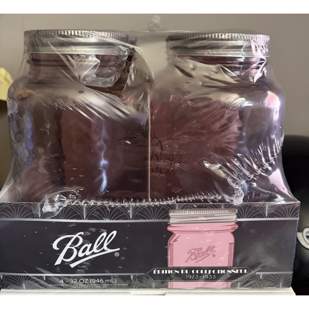 BALL Keepsake Collector's Edition ROSE Mason Canning 32 OZ Jars NEW Canning HTF - Picture 3 of 10